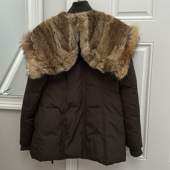 Rudsak Atelier Noir Down Parka Jacket with natural fur, size S, great condition - Picture 8 of 9